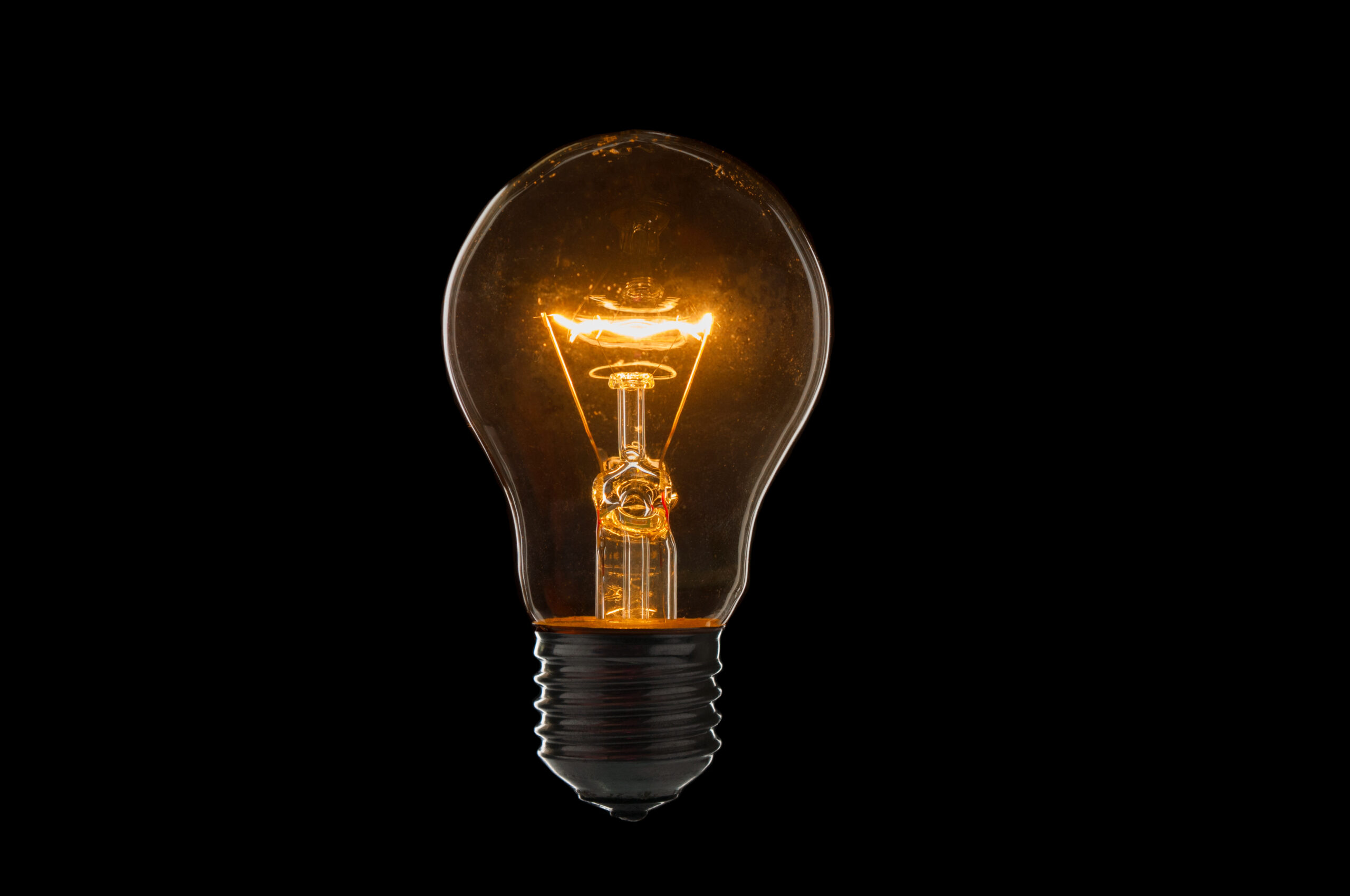 light bulb in the darkness